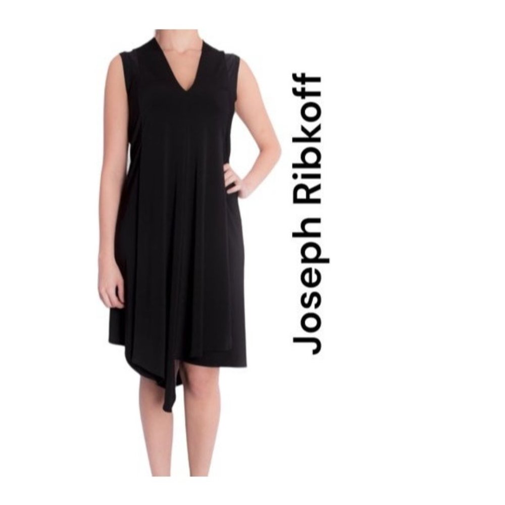 Joseph Ribkoff Dress Black sleeveless knee midi